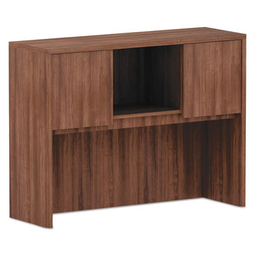 Alera® Alera Valencia Series Hutch, 3 Compartments, 34.13w X 15d X 35.38h, Modern Walnut freeshipping - TVN Wholesale